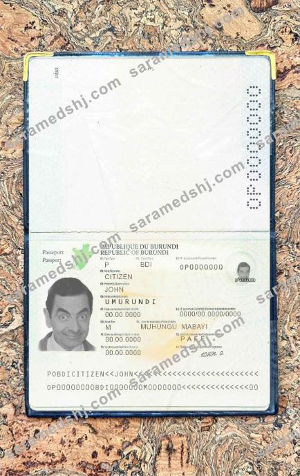 Burundi passport (2011-2019) photo look
